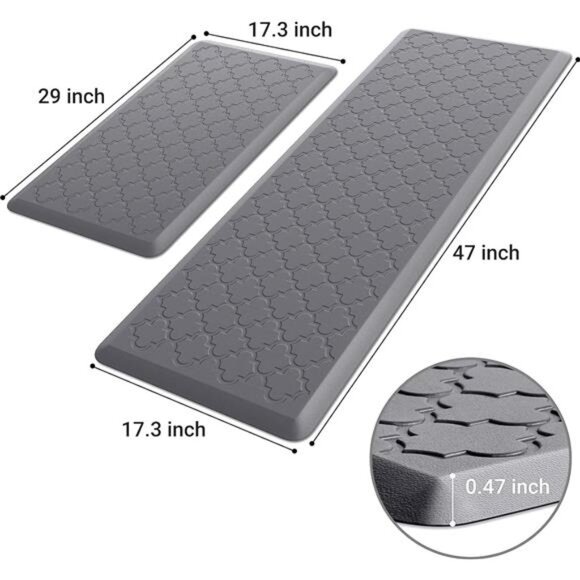Kitchen Mat [2 PCS] Cushioned Anti-Fatigue Floor Mat, Waterproof Non-Skid - Picture 2 of 7